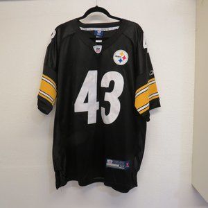 VTG Reebok NFL Pittsburgh Steelers Men's Jersey Troy Polamalu Black Retired #43